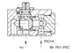 Válvulas de bola hidráulicas manuais/pneumáticas BKHU, três tipo em dois sentidos da placa da válvula de bola C.S da maneira fornecedor